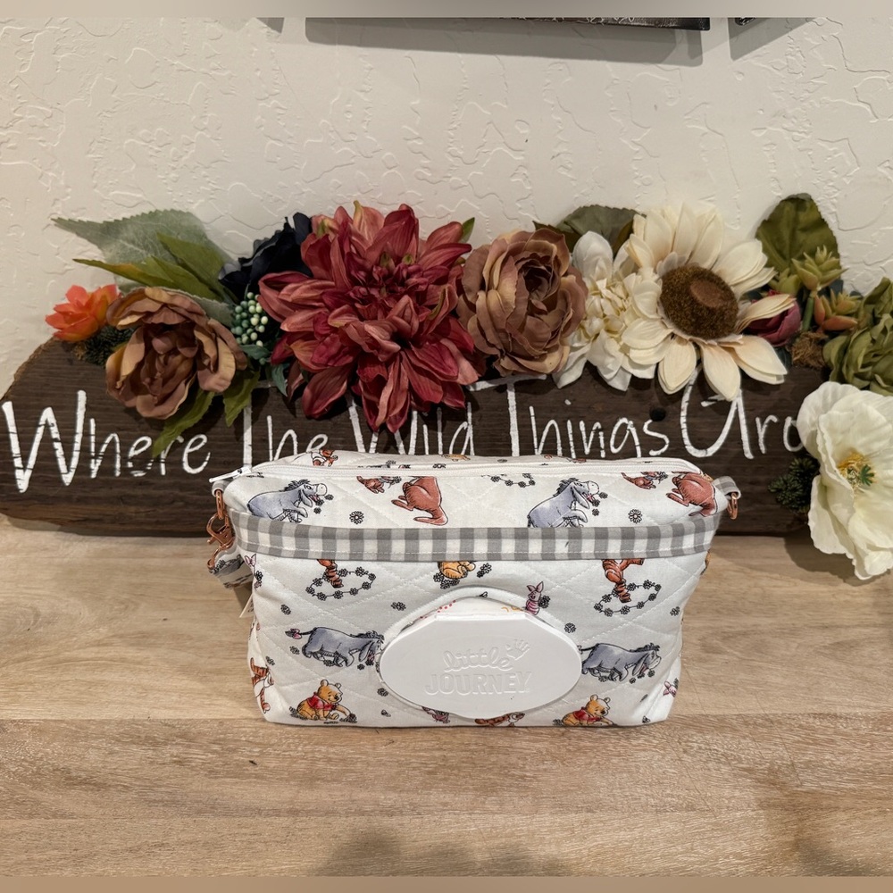 COPY - Winnie the Pooh Quilted Wristlet baby wipe & diaper bag